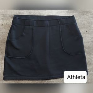 Athleta Black Fleece Lined Skirt Size Medium